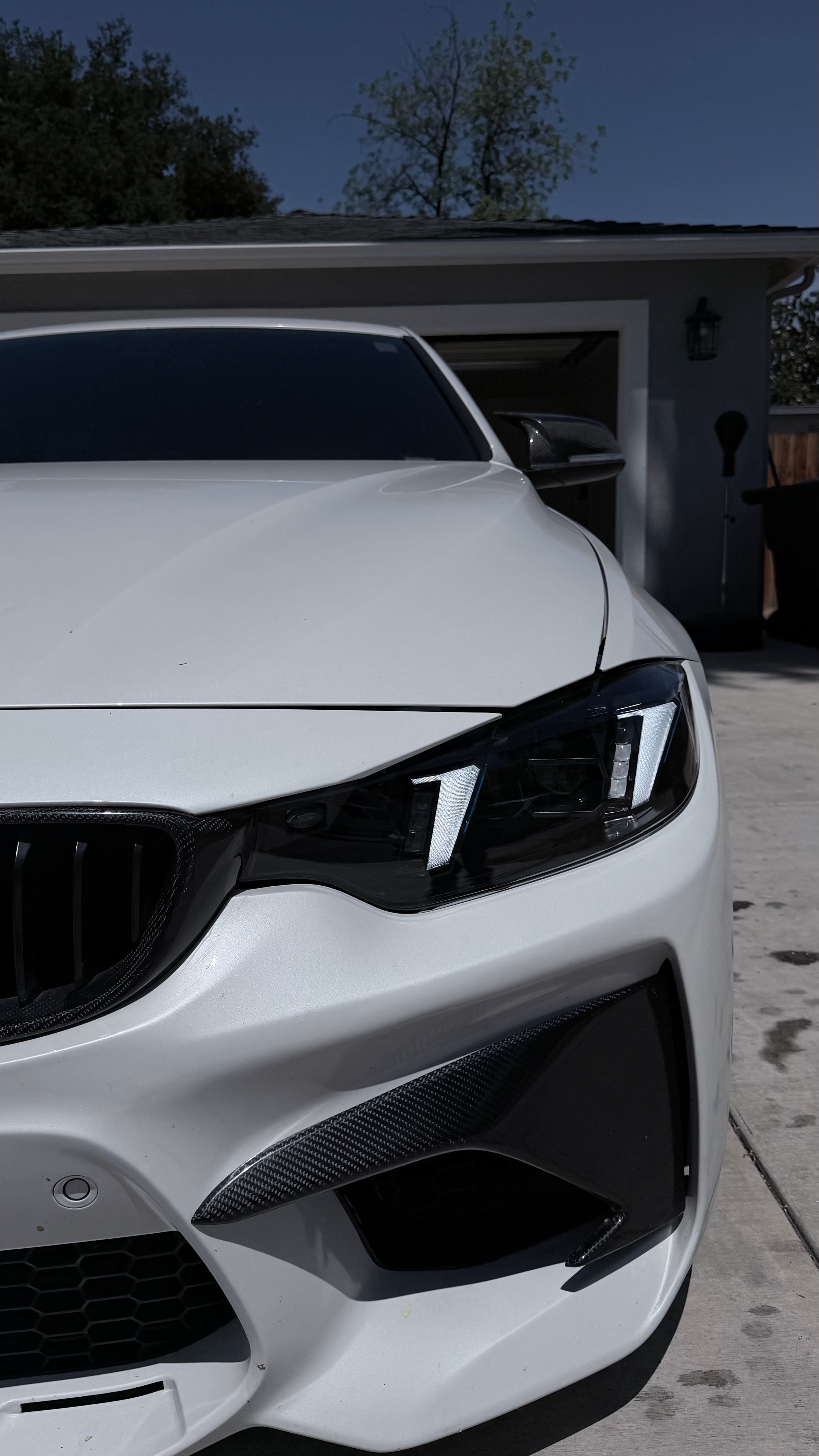 Snake Eye Style Yellow/White Color Switching LED Headlights - F80 M3 / F82 M4 / F32 4 Series Pre-LCI LED (2015-2017)