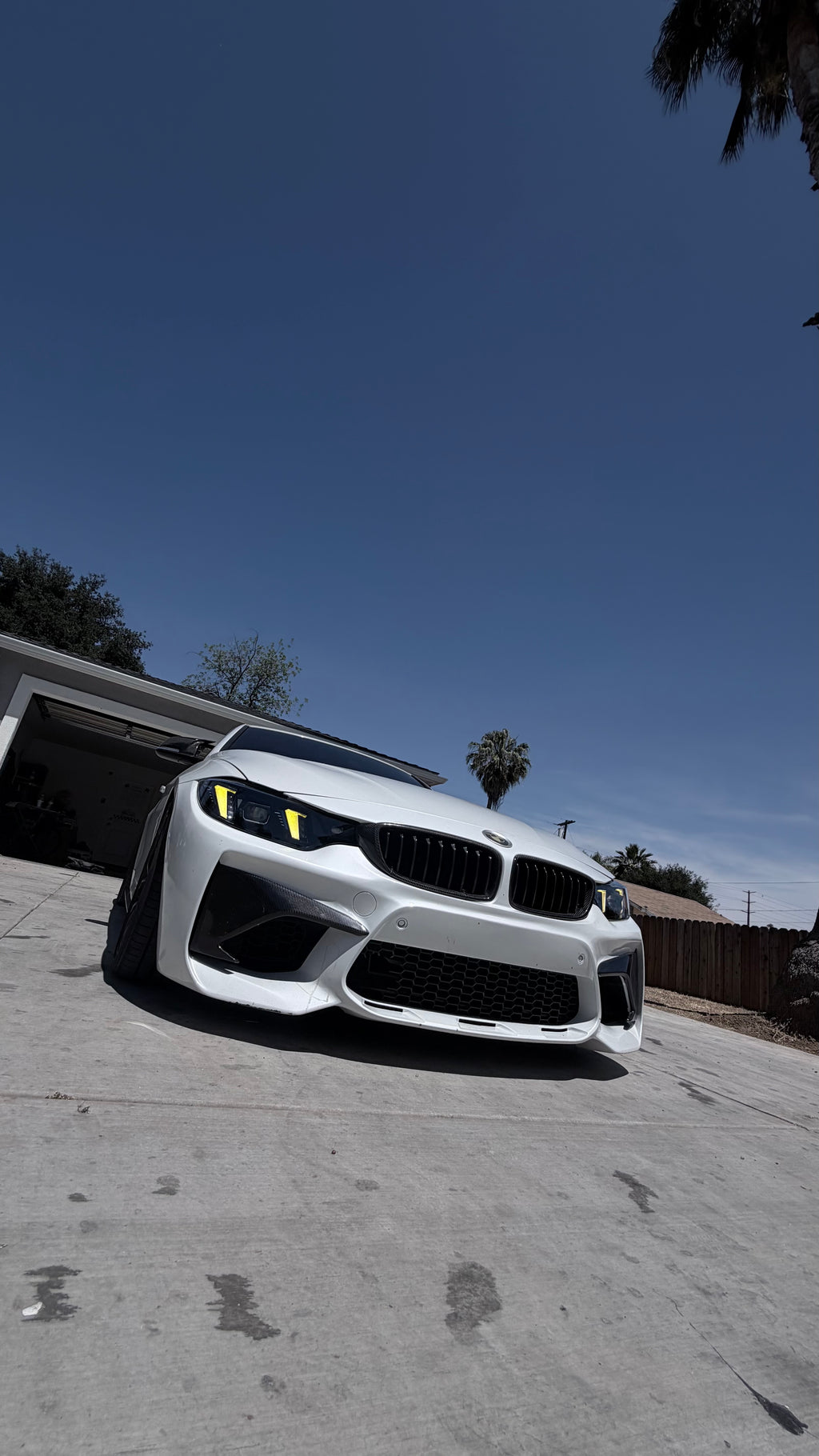 Snake Eye Style Yellow/White Color Switching LED Headlights - F80 M3 / F82 M4 / F32 4 Series Pre-LCI LED (2015-2017)