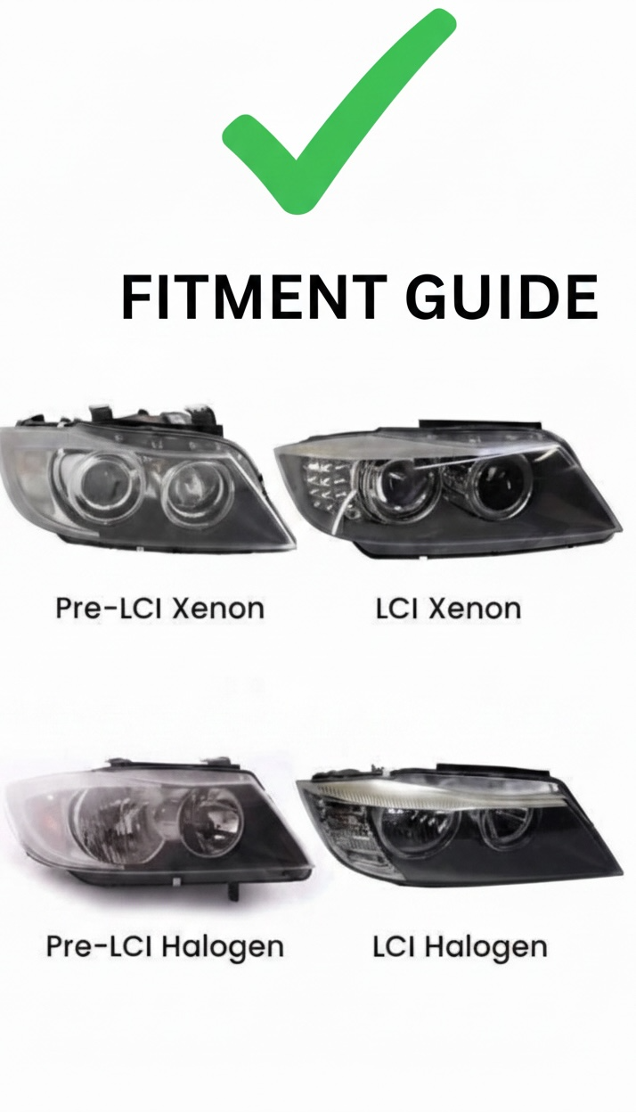 BMW E90 3 series Dual Color Switch Laser Style headlights