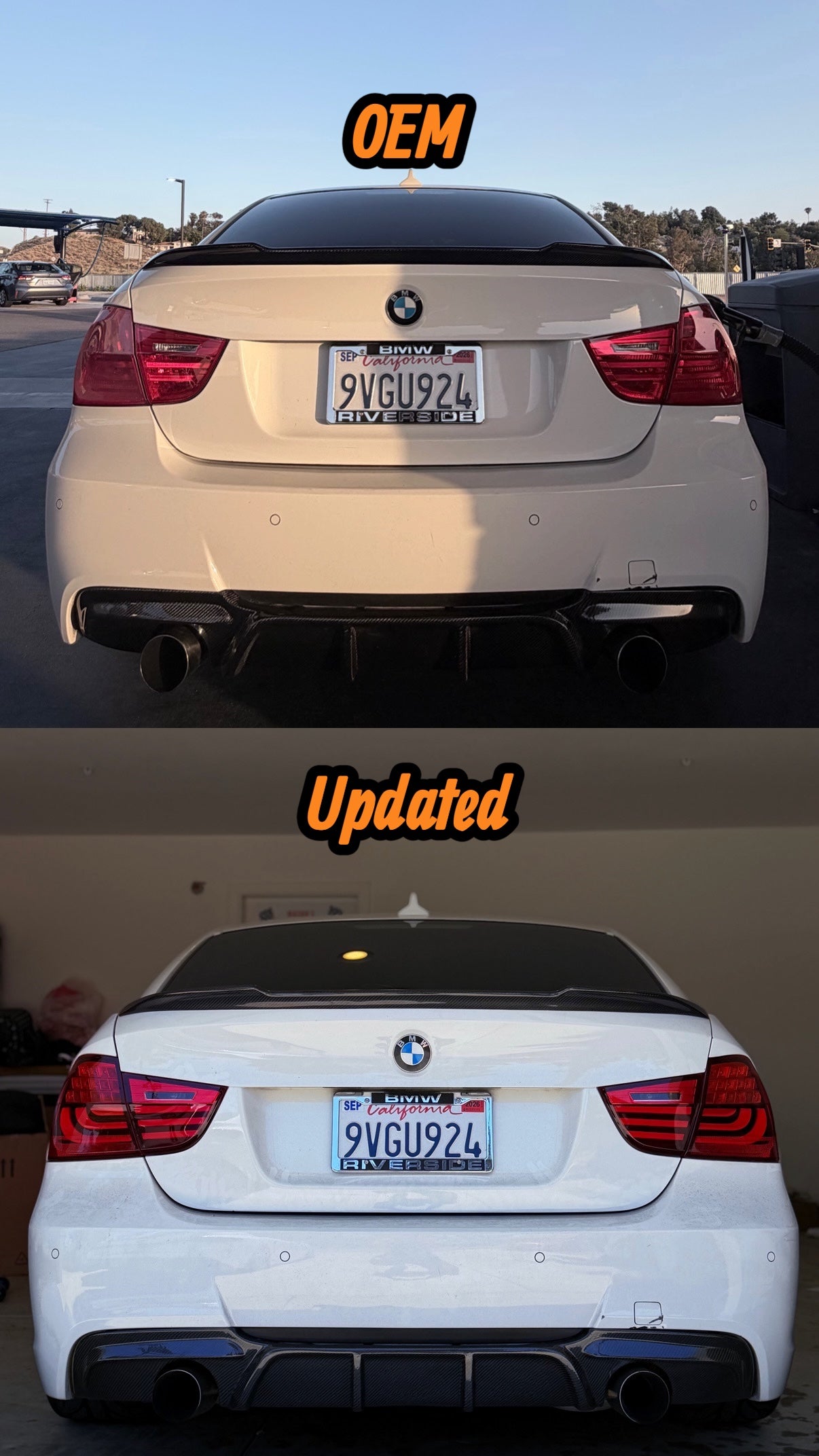 BMW LCI E90 updated style taillights